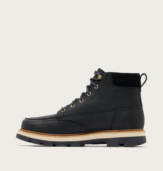 Sorel Lark 47 Moc Toe Waterproof Boot - Black/Bleached Ceramic