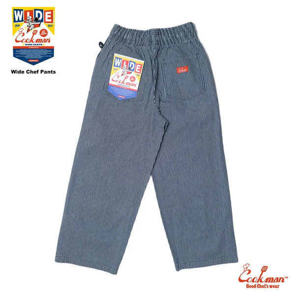 Cookman Striped Wide Chef Pants (Hickory/Navy)
