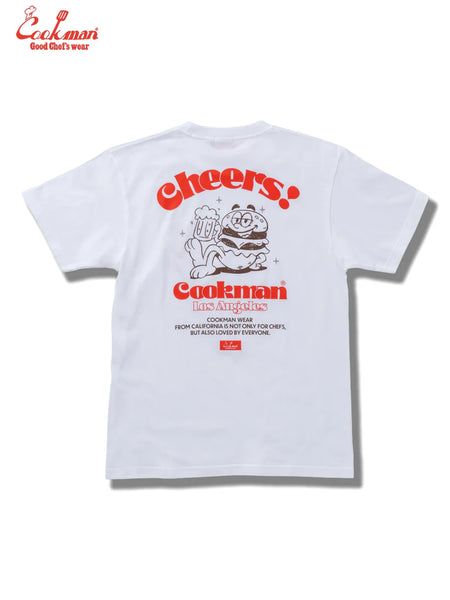 Cookman Cheers Burger Tee - White