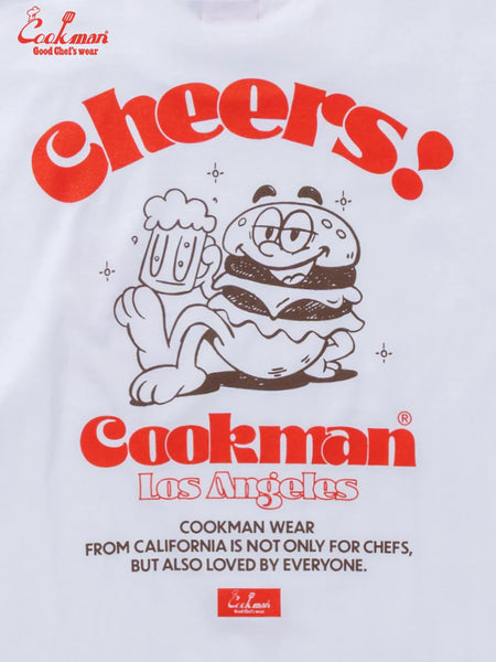 Cookman Cheers Burger Tee - White