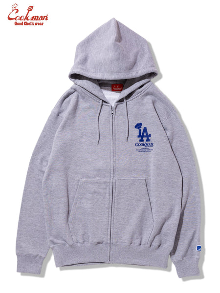 Cookman Chef Hat LA Zip Hoodie - Heather Grey