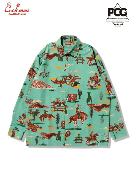 Cookman L/S Western Work Shirt - Light Blue