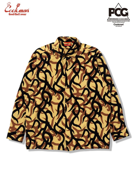 Cookman L/S Work Shirt - Tribal Camo - Beige