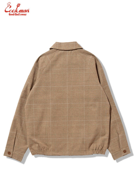 Cookman Lined Delivery Jacket - Glen Check Brown