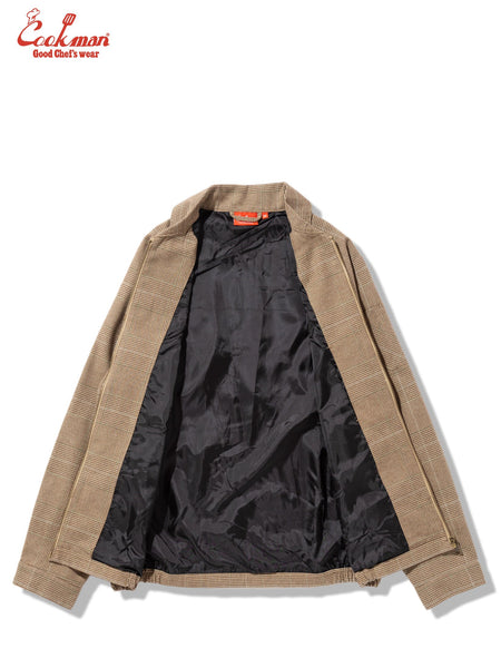 Cookman Lined Delivery Jacket - Glen Check Brown