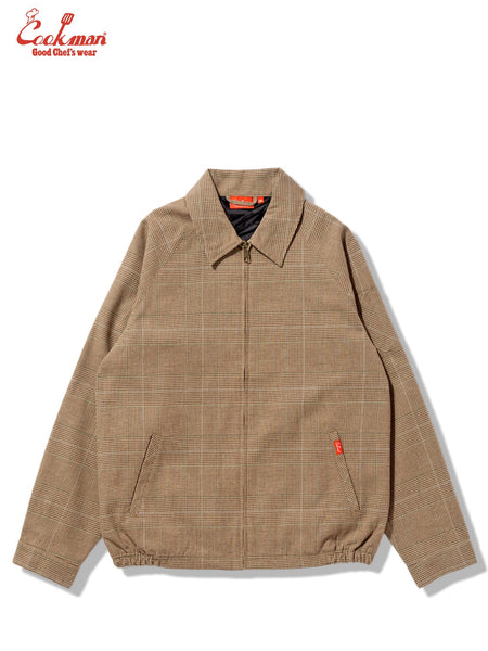 Cookman Lined Delivery Jacket - Glen Check Brown