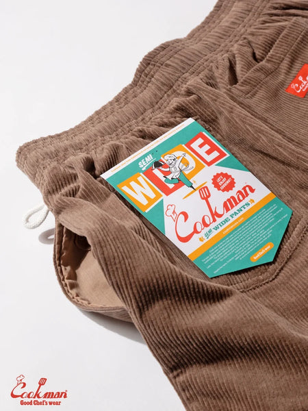 Cookman Semi Wide Corduroy Chefs Pants - Cocoa Brown