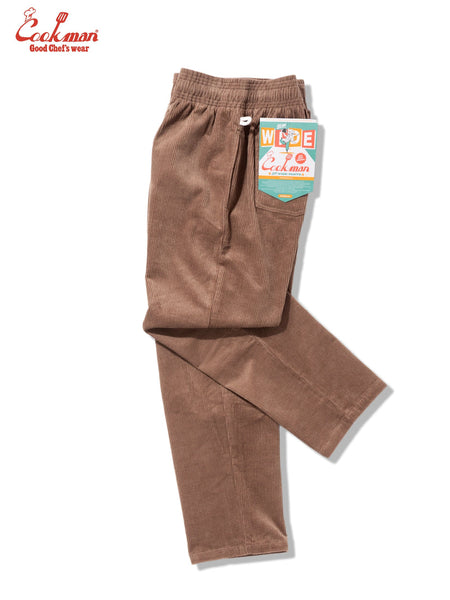 Cookman Semi Wide Corduroy Chefs Pants - Cocoa Brown