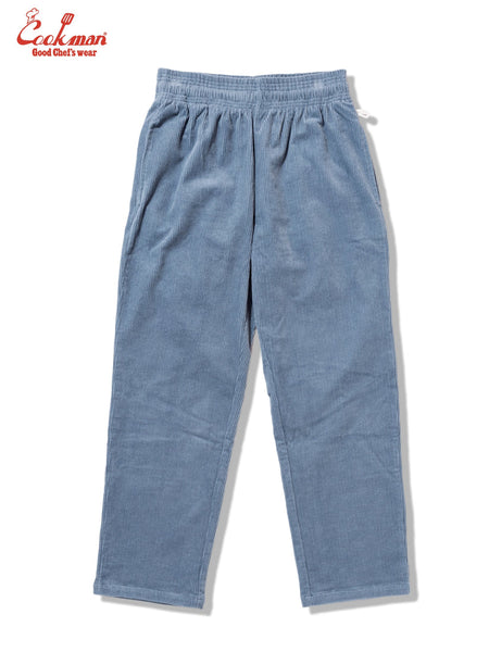 Cookman Semi Wide Corduroy Chefs Pants - Blue/Grey