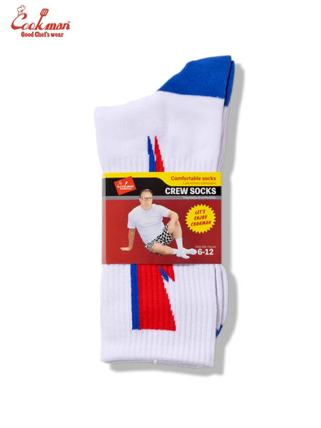 Cookman Rib Crew Socks - Lightning White