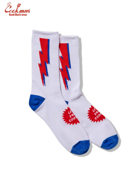 Cookman Rib Crew Socks - Lightning White