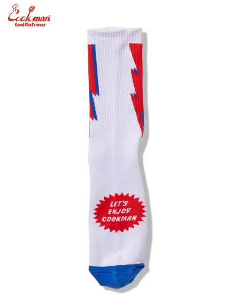 Cookman Rib Crew Socks - Lightning White
