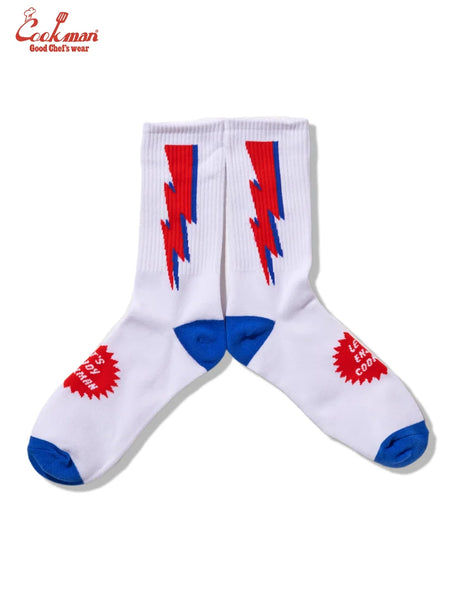 Cookman Rib Crew Socks - Lightning White