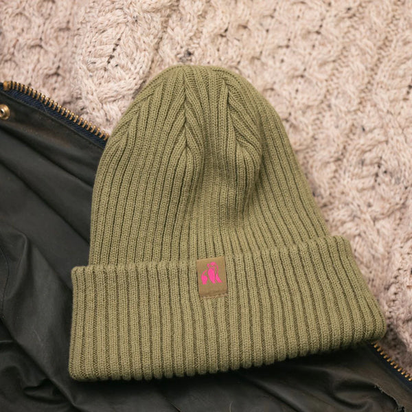 Swole Panda Beanie - Olive