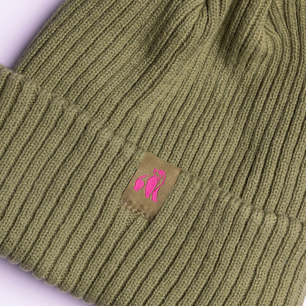 Swole Panda Beanie - Olive