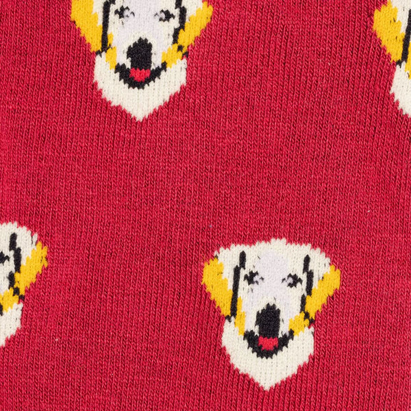 Swole Panda Retriever Socks - Red