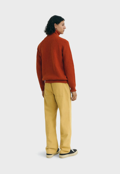 Thinking Mu Ekaiz Zip Thru Knit - Apricot
