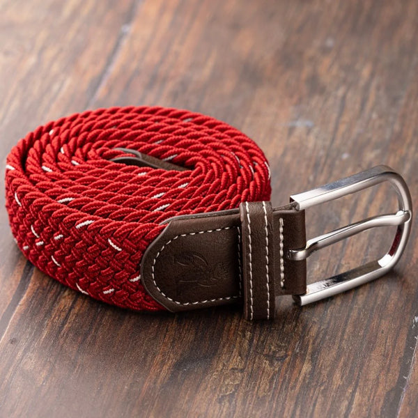 Swole Panda Woven Belt - Red/White Dot