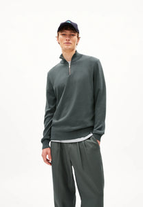 Armed Angels  Faabes Quarter Zip - Space Steel (Grey)