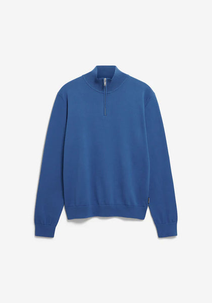 Armed Angels Faabes Quarter Zip - Dark Morning (Blue)