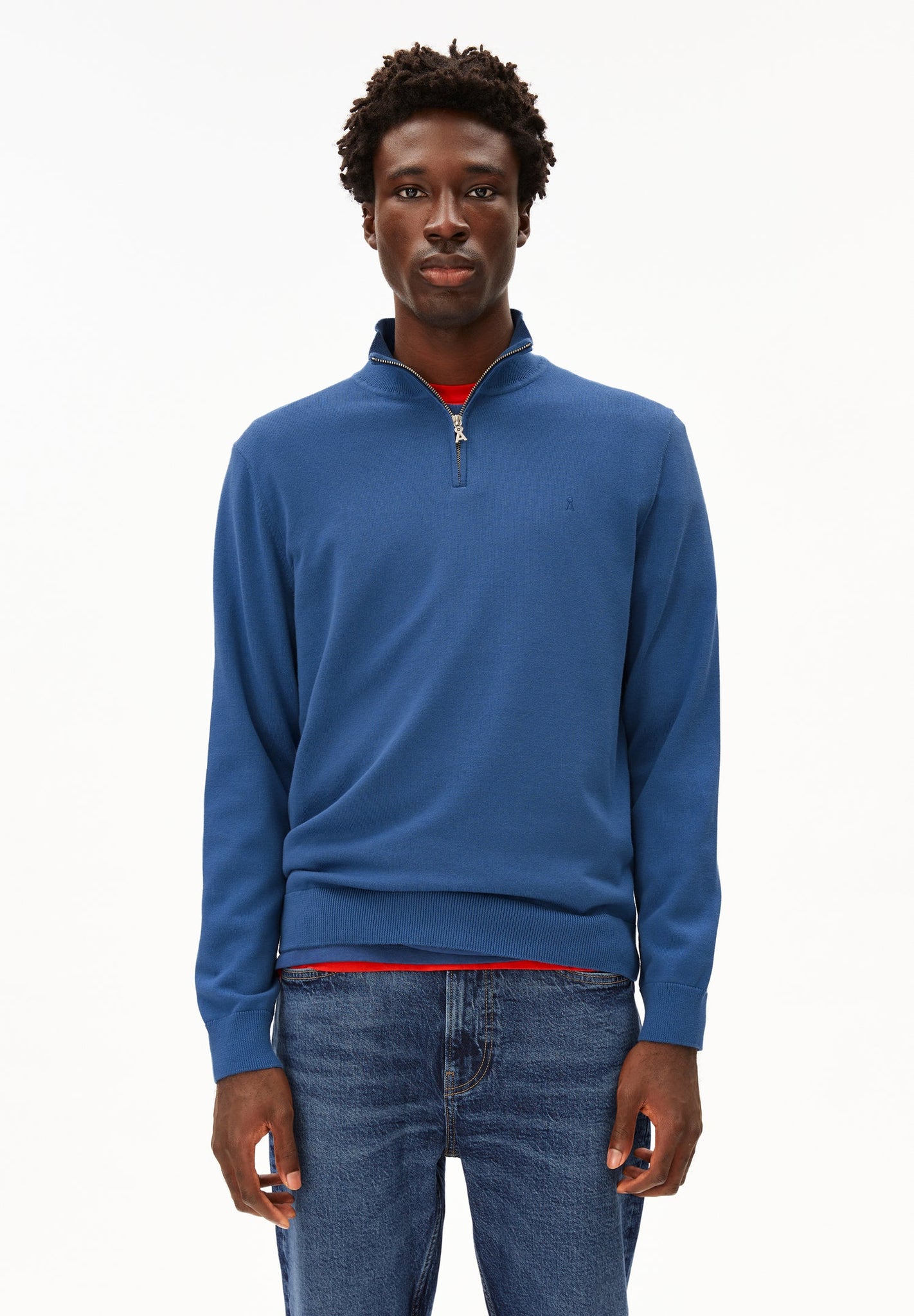Armed Angels Faabes Quarter Zip - Dark Morning (Blue)