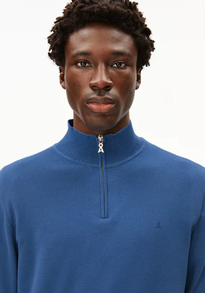 Armed Angels Faabes Quarter Zip - Dark Morning (Blue)
