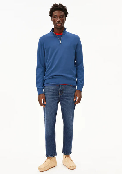 Armed Angels Faabes Quarter Zip - Dark Morning (Blue)