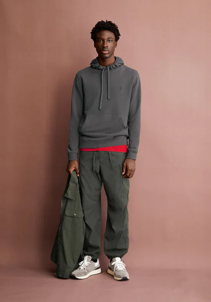 Armed Angels Paarlo Fleece Hoodie - Space Steel
