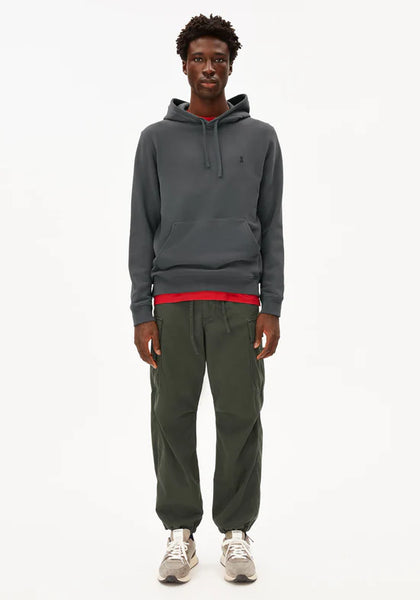Armed Angels Paarlo Fleece Hoodie - Space Steel