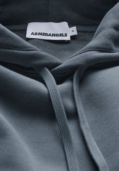Armed Angels Paarlo Fleece Hoodie - Space Steel