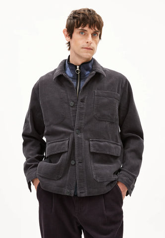 Armed Angels Avaan Cord Overshirt - Dark Steel