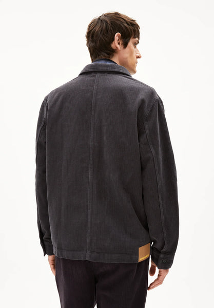 Armed Angels Avaan Cord Overshirt - Dark Steel