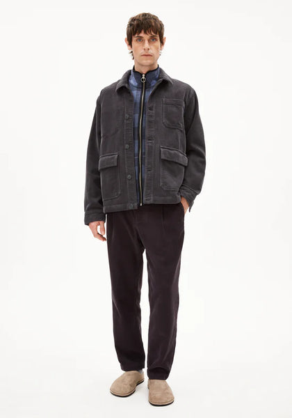 Armed Angels Avaan Cord Overshirt - Dark Steel