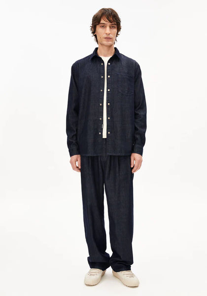 Armed Angels Dark Wash Denim Shirt - Rinse