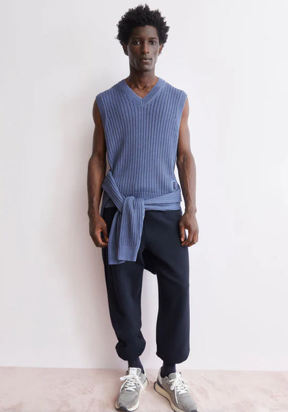 Armed Angels Pigment Dye Vest Slipover - Light Tinted Navy