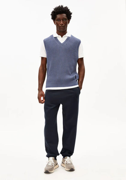 Armed Angels Pigment Dye Vest Slipover - Light Tinted Navy