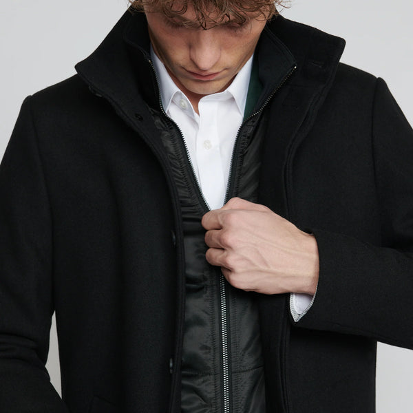 Matinique Harvey Wool Coat - Black
