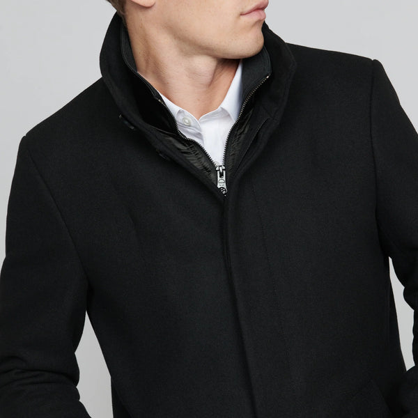 Matinique Harvey Wool Coat - Black
