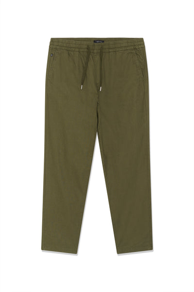 Matanique Mabarton Linen Trousers - Olive Night