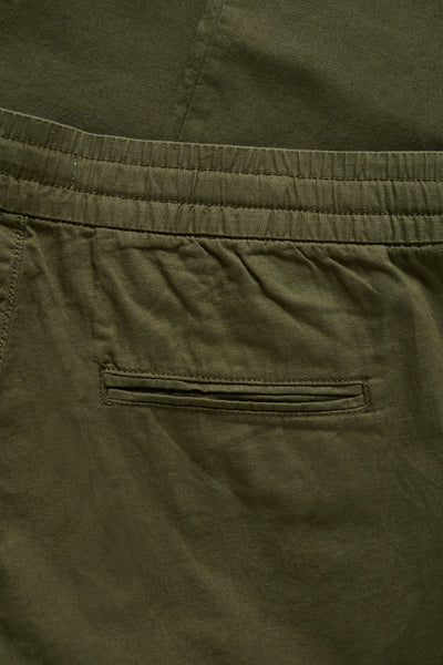 Matanique Mabarton Linen Trousers - Olive Night