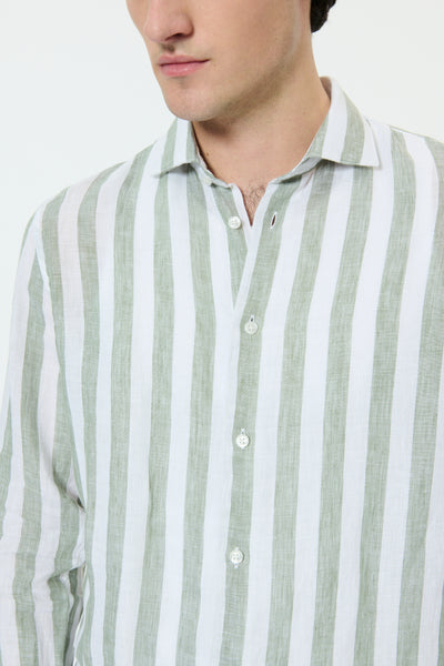Matinique Mamarc Stripe Linen Shirt - Seaspray
