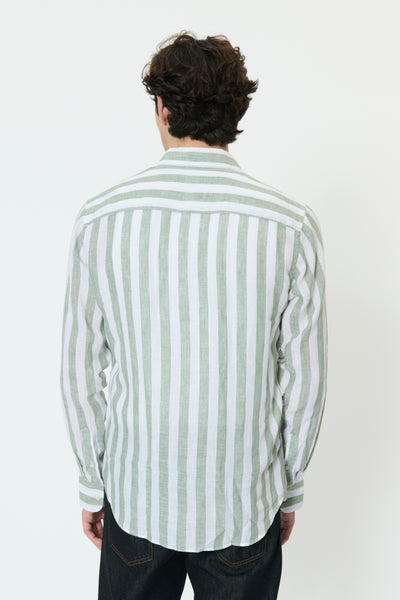Matinique Mamarc Stripe Linen Shirt - Seaspray