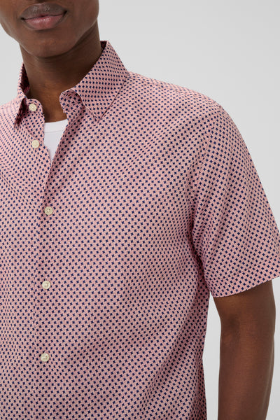 Matinique Matrostol Linen Mix S/S Shirt - Lava Falls