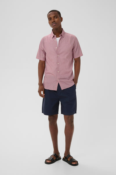 Matinique Matrostol Linen Mix S/S Shirt - Lava Falls
