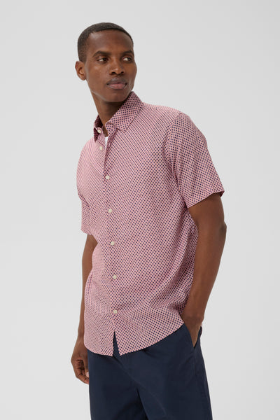Matinique Matrostol Linen Mix S/S Shirt - Lava Falls