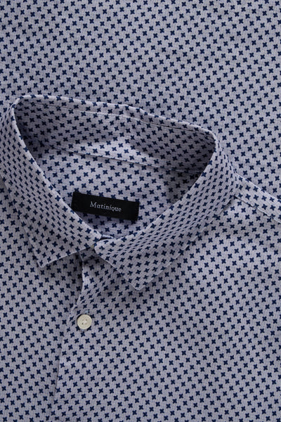 Matinique Matrostol Linen Mix S/S Shirt - Dark Navy