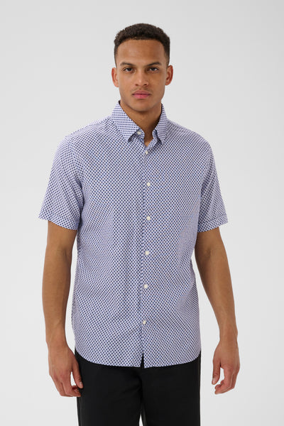 Matinique Matrostol Linen Mix S/S Shirt - Dark Navy