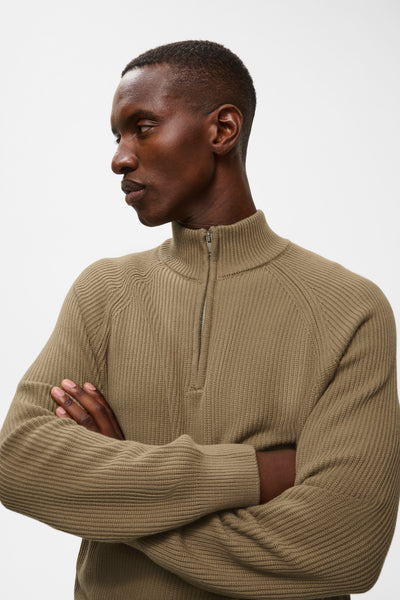 Matinique Mahellson Half Zip Knit - Caribou