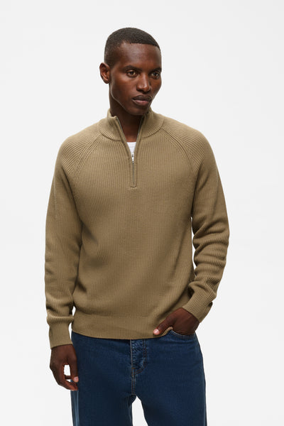 Matinique Mahellson Half Zip Knit - Caribou