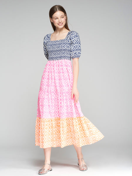 Vilagallo - Tora Ikat Dress - Fluo